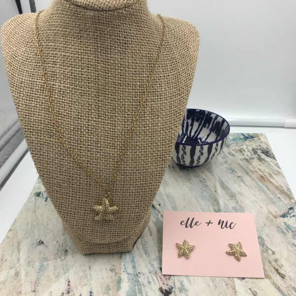J. Crew Gold Starfish Necklace